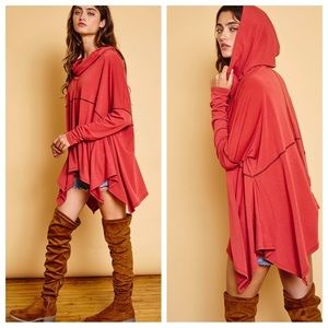 #48 Boho Fabulous Reverse Stitch Hooded Top